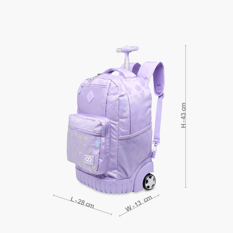 sami_studio 17 Inch Trolley-Butterfly-Collection-2 Cmprt With Zip- (Polyester ) Multicolor \ 43X28X13 - Image 4